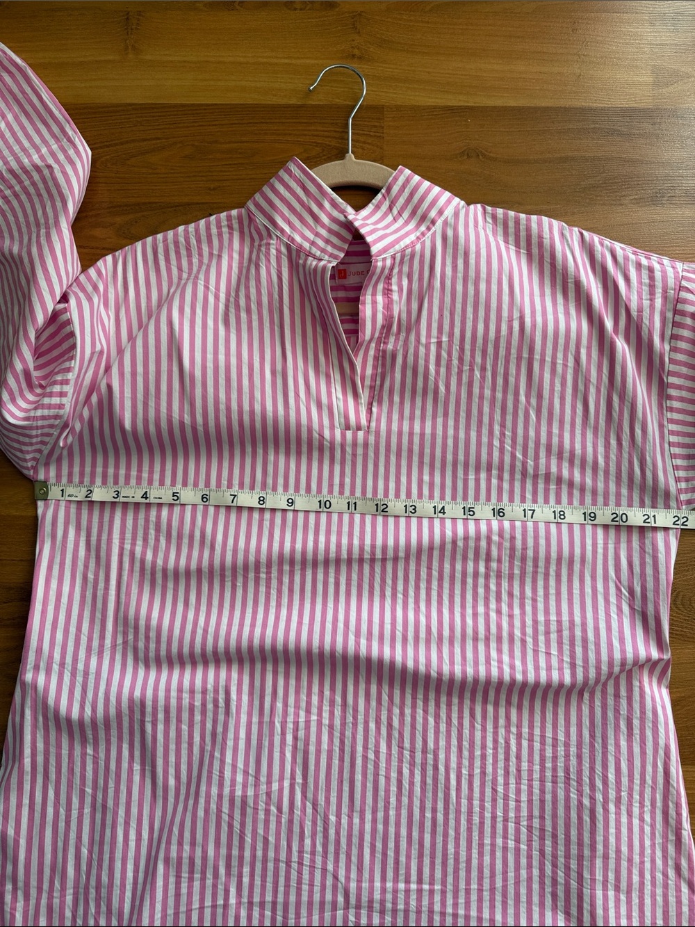 Jude Connally Pink and White Striped Long-Sleeve Tunic - Picture 5 of 6